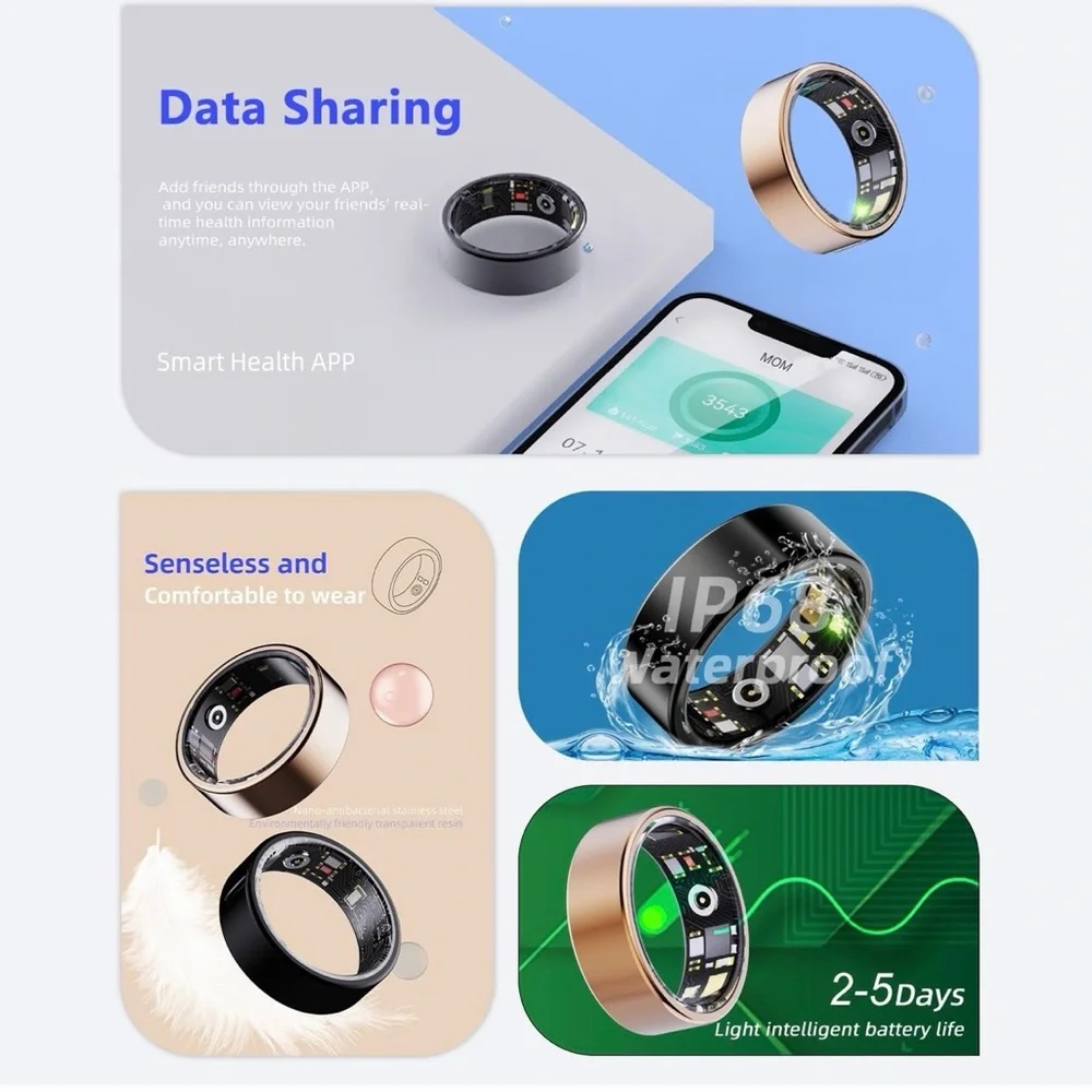 Smart Fitness Ring - Silver-#11